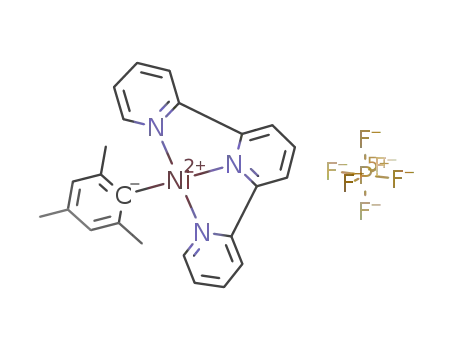 Molecular Structure of 1108202-02-3 ([Ni(2,2':6',6''-terpyridine)(2,4,6-trimethylphenyl)]PF<sub>6</sub>)
