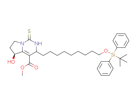 methyl (5S)-1,2,3,5,6,7-hexahydro-3-(9-tert-butyldiphenylsilyloxynonyl)-5-hydroxy-1-thioxo-pyrrolo[1,2-c]pyrimidine-4-carboxylate