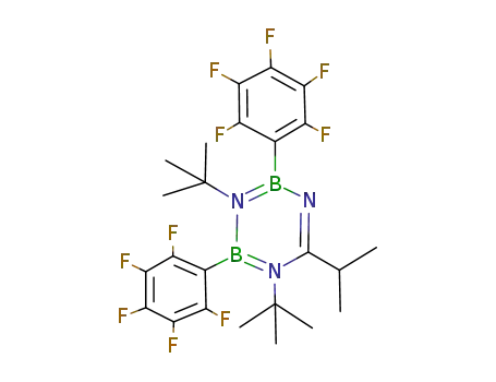 1,3-di-tert-butyl-1,2,3,4-tetrahydro-6-isopropyl-2,4-bis(pentafluorophenyl)-1,3,5,2,4-triazadiborine