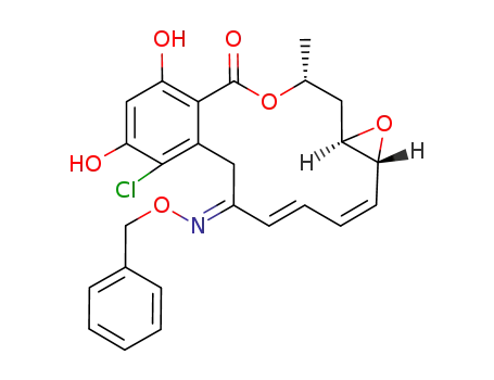 Molecular Structure of 1178898-10-6 (radicicol 10-(E)-O-benzyloxime)