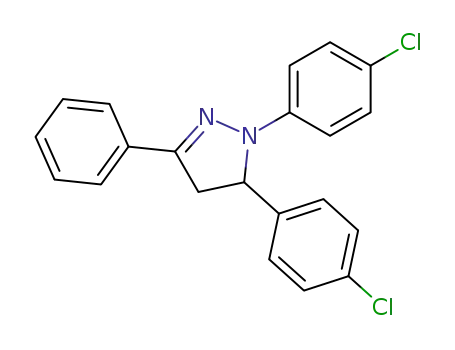 Molecular Structure of 7245-30-9 (1H-Pyrazole, 1,5-bis(4-chlorophenyl)-4,5-dihydro-3-phenyl-)