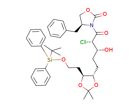 (4S,2'S,3'R,6'S,7'S)-(-)-3-[9'-(tert-butyldiphenylsilyloxy)-2'-chloro-3'-hydroxy-6',7'-O-isopropylidenenonanoyl]-4-benzyloxazolidinone