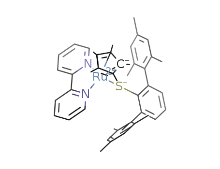 (η5-C5(CH3)5)(2,2'-bipyridine)ruthenium(II) 2,6-mesitylphenyl thiolate