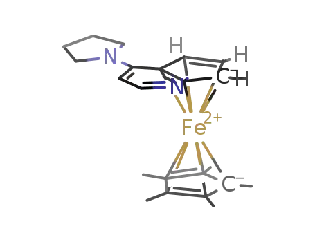 Molecular Structure of 217459-10-4 ((S)-(-)-4-PYRROLIDINOPYRINDINYL(PENTAMETHYLCYCLOPENTADIENYL)IRON)