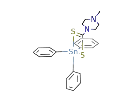 (C<sub>6</sub>H<sub>5</sub>)3SnSC(S)NC<sub>4</sub>H<sub>8</sub>NCH<sub>3</sub>