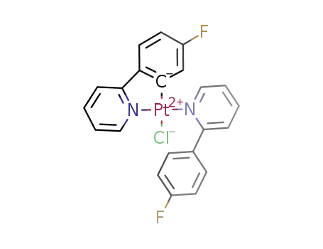 PtCl(FC<sub>6</sub>H<sub>4</sub>C<sub>5</sub>NH<sub>4</sub>)(FC<sub>6</sub>H<sub>3</sub>C<sub>5</sub>NH<sub>4</sub>)