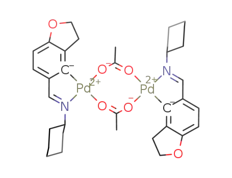 [Pd(4,5-(OCH2CH2)C6H2C(H)=N(Cy)-C6,N)(μ2-O2CMe)]2