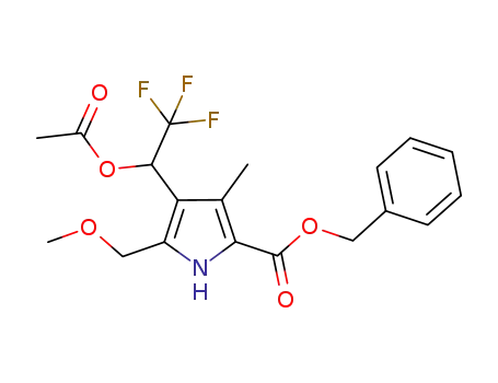 benzyl 4-(1-acetoxy-2,2,2-trifluoroethyl)-5-methoxymethyl-3-methylpyrrole-2-carboxylate