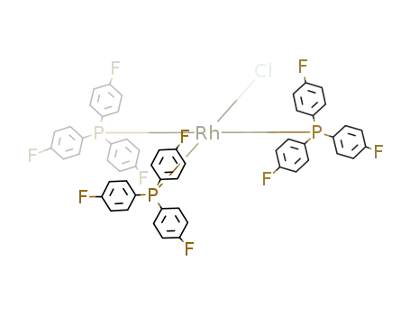 Molecular Structure of 25478-56-2 ((tri(p-fluorophenyl)phosphine)3RhCl)