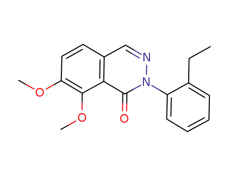 Molecular Structure of 1167442-59-2 (7,8-dimethoxy-2-(2-ethylphenyl)-1(2H)-phthalazinone)