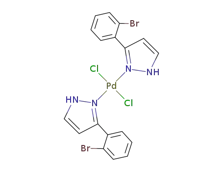 trans-dichloro{bis(5-(2-bromophenyl)pyrazole)}palladium(II)