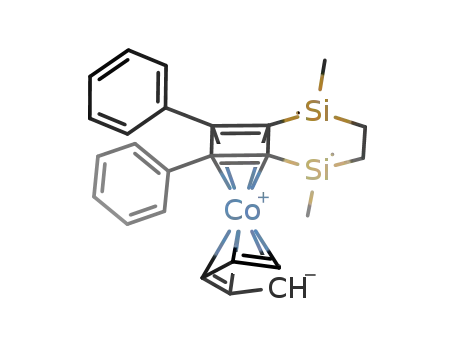 Molecular Structure of 301317-63-5 (C<sub>5</sub>H<sub>5</sub>CoC<sub>6</sub>H<sub>4</sub>Si<sub>2</sub>(C<sub>6</sub>H<sub>5</sub>)2(CH<sub>3</sub>)4)