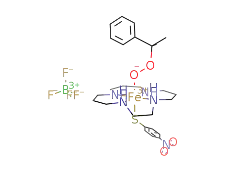 [Fe(II)([15]aneN<sub>4</sub>)(SC<sub>6</sub>H<sub>4</sub>-p-NO<sub>2</sub>)(OO-cumenyl)]BF<sub>4</sub>