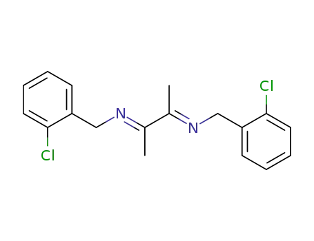 Molecular Structure of 109721-20-2 (Benzenemethanamine,
N,N'-(1,2-dimethyl-1,2-ethanediylidene)bis[2-chloro-)