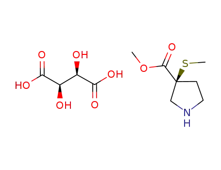 (S)-3-(메틸티오)피롤리딘-3-카르복실산 메틸 에스테르 L-주석산염