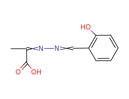 Molecular Structure of 193552-76-0 (Propanoic acid, 2-[[(2-hydroxyphenyl)methylene]hydrazono]-)