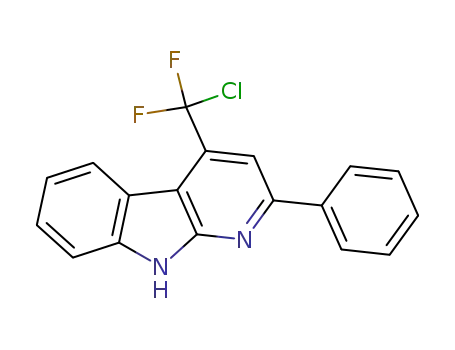 Molecular Structure of 869465-10-1 (4-(chlorodifluoromethyl)-2-phenyl-9H-pyrido[2,3-b]indole)