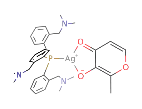 [(P(C<sub>6</sub>H<sub>4</sub>CH<sub>2</sub>NMe<sub>2</sub>-2)3)Ag(2-methyl-4-pyronate)]