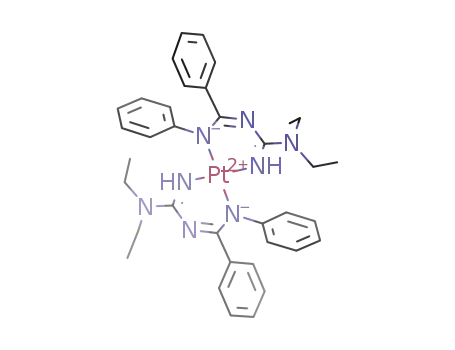 [Pt(NH=C(NEt<sub>2</sub>)NC(Ph)=NPh)2]