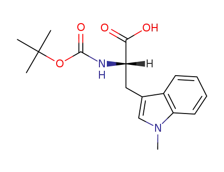 Molecular Structure of 109927-44-8 (L-Tryptophan, N-[(1,1-dimethylethoxy)carbonyl]-1-methyl-)