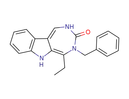 Molecular Structure of 1192284-11-9 (4-benzyl-5-ethyl-4,6-dihydro[1,3]diazepino[5,6-b]indol-3(2H)-one)