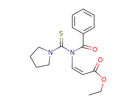 (Z)-ethyl 3-[benzoyl(1-pyrrolidinylcarbothioyl)amino]-2-propenoate
