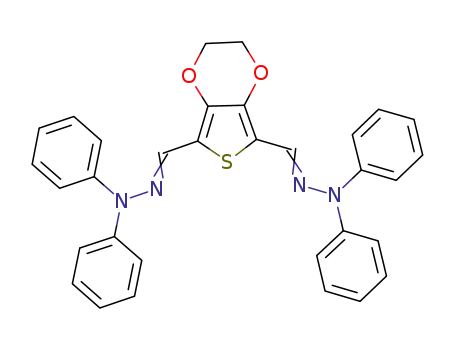 Molecular Structure of 1141893-88-0 (3,4-ethylenedioxythiophene-2,5-dicarbaldehyde di(N,N-diphenylhydrazone))