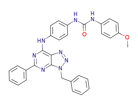 1-[4-(3-benzyl-5-phenyl-3H-[1,2,3]triazolo[4,5-d]pyrimidin-7-ylamino)phenyl]-3-(4-methoxyphenyl)-urea