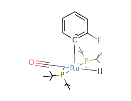RuH(2-C<sub>6</sub>FH<sub>4</sub>)(CO)(p(t-Bu)2Me)2