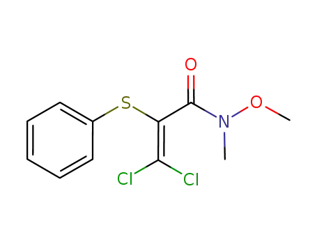 N-methoxy-N-methyl-2,3-dichloro-2-(phenylthio)propenamide
