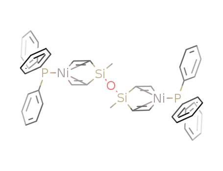 Molecular Structure of 775351-41-2 ([(Ni(PPh3))2(μ-(η-(CH2=CH)2SiMe)2O)])