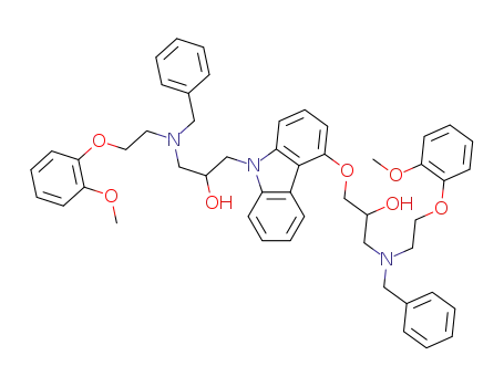 1-(benzyl(2-(2-methoxyphenoxy)ethyl)amino)-3-(4-(3-(benzyl(2-(2-methoxyphenoxy)ethyl)amino)-2-hydroxypropoxy)-9H-carbazol-9-yl)propan-2-ol