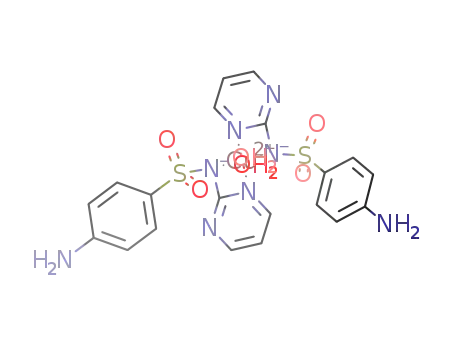 Molecular Structure of 1096051-43-2 (Cu(sulfadiazine)2(H<sub>2</sub>O)2)