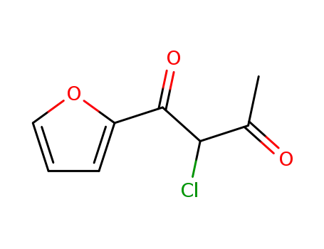 Molecular Structure of 81683-51-4 (1,3-Butanedione, 2-chloro-1-(2-furanyl)- (9CI))