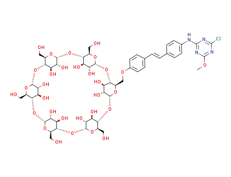 (E)-6Λ-O-(N-(4-chloro-6-methoxy-1,3,5-triazin-2-yl))-4'-aminostilben-4-yl-[α-cyclodextrin]