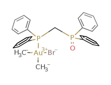 bromo((diphenylphosphanyl)(diphenylphosphinyl)methane-P)-cis-dimethylgold(III)