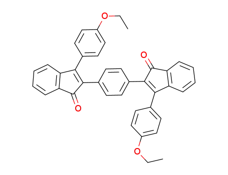 Molecular Structure of 1048010-31-6 (2,2'-(1,4-phenylene)bis[3-(4-ethoxyphenyl)-1H-inden-1-one])