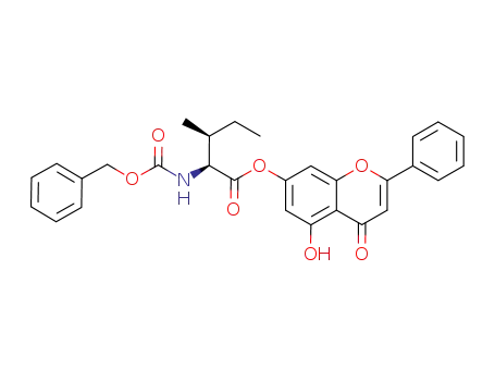 7-(N-carbobenzyloxy-L-isoleucyloxy)-5-hydroxy-2-phenylchromen-4-one