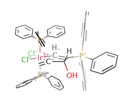 IrCl<sub>2</sub>(P(C<sub>6</sub>H<sub>5</sub>)3)2(CHCP(C<sub>6</sub>H<sub>5</sub>)3CH(OH)C(CH<sub>2</sub>))