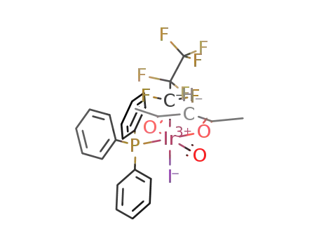 Molecular Structure of 1118766-38-3 (Ir(CO)(PPh<sub>3</sub>)(2,4-pentanedionato)(CF<sub>2</sub>CF<sub>2</sub>CF<sub>3</sub>)(I))
