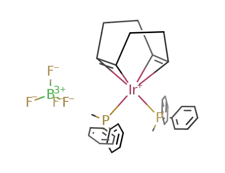 Molecular Structure of 38704-64-2 ([Ir(1,5-cyclooctadiene)(PMePh<sub>2</sub>)2]BF<sub>4</sub>)