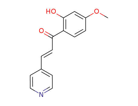 Molecular Structure of 7401-39-0 ((2E)-1-(2-hydroxy-4-methoxyphenyl)-3-pyridin-4-ylprop-2-en-1-one)