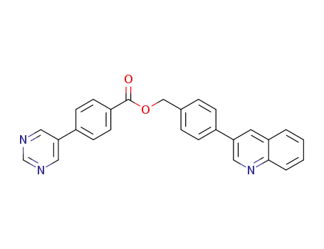 4-(quinolin-3-yl)benzyl 4-(pyrimidin-5-yl)benzoate