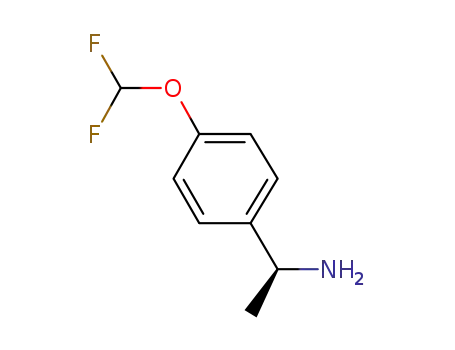 Molecular Structure of 1114088-78-6 (Benzenemethanamine, 4-(difluoromethoxy)-.alpha.-methyl-, (.alpha.S)-)