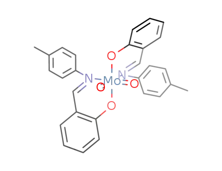 Molecular Structure of 53062-28-5 (MoO<sub>2</sub>{N((CH<sub>3</sub>)C<sub>6</sub>H<sub>4</sub>)CHC<sub>6</sub>H<sub>4</sub>O}2)