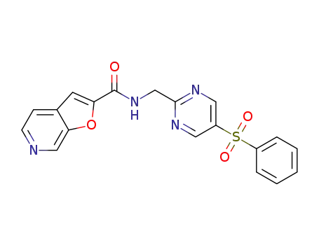 furo[2,3-c]pyridine-2-carboxylic acid (5-benzenesulfonyl-pyrimidin-2-ylmethyl)-amide