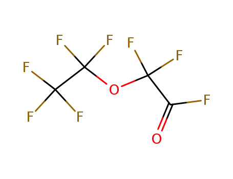 Molecular Structure of 13071-64-2 (perfluoro(3-oxapentanoyl) fluoride)