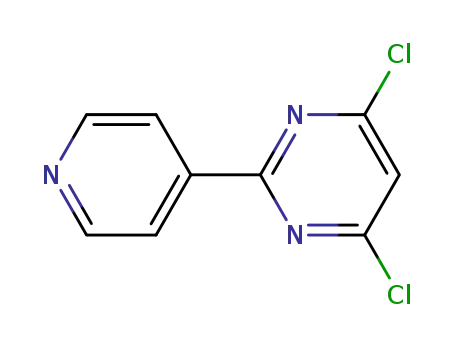 Molecular Structure of 89508-48-5 (4,6-DICHLORO-2-(4-PYRIDINYL)PYRIMIDINE)