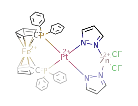 [(1,1'-bis(diphenylphosphino)ferrocene)bis(pyrazol-1-yl)platinum(II)]zinc(II) chloride