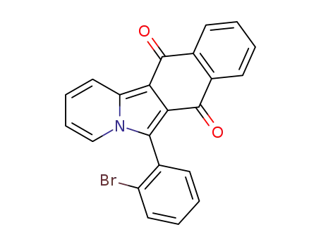 Molecular Structure of 1268825-36-0 (6-(2-bromophenyl)benzo[f]pyrido[2,1-a]isoindole-7,12-dione)